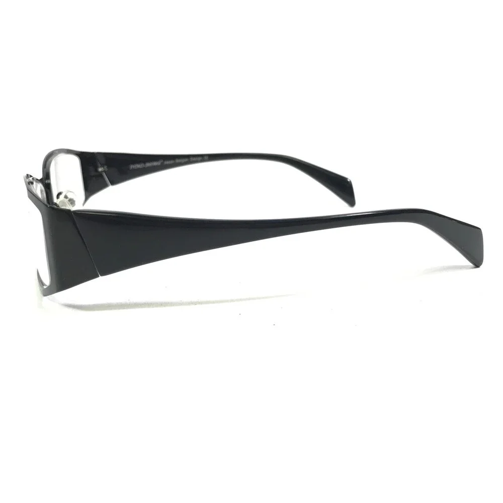 Iyoko-Inyake Eyeglasses Frames IY258 Col.6 Black Rectangular Half Rim 56-16-138